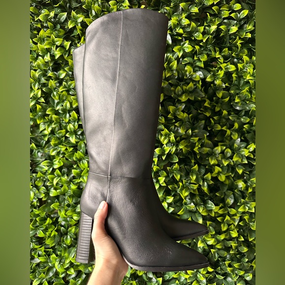 H&M Knee High Leather Boots NWT - Picture 4 of 11